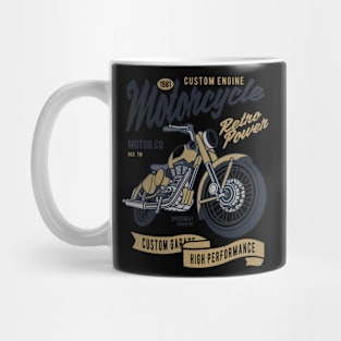 Retro Power Motorcycle, Vintage Retro Classic Mug